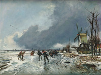 KS 2008 001
<br/>
Wintergezicht met schaatsers
<br/>
<em>Jongkind, Johan Barthold (1819-1891)</em>